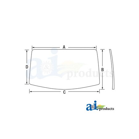 A & I Products Glass, Rear Window 36" x59" x6" A-AL212195